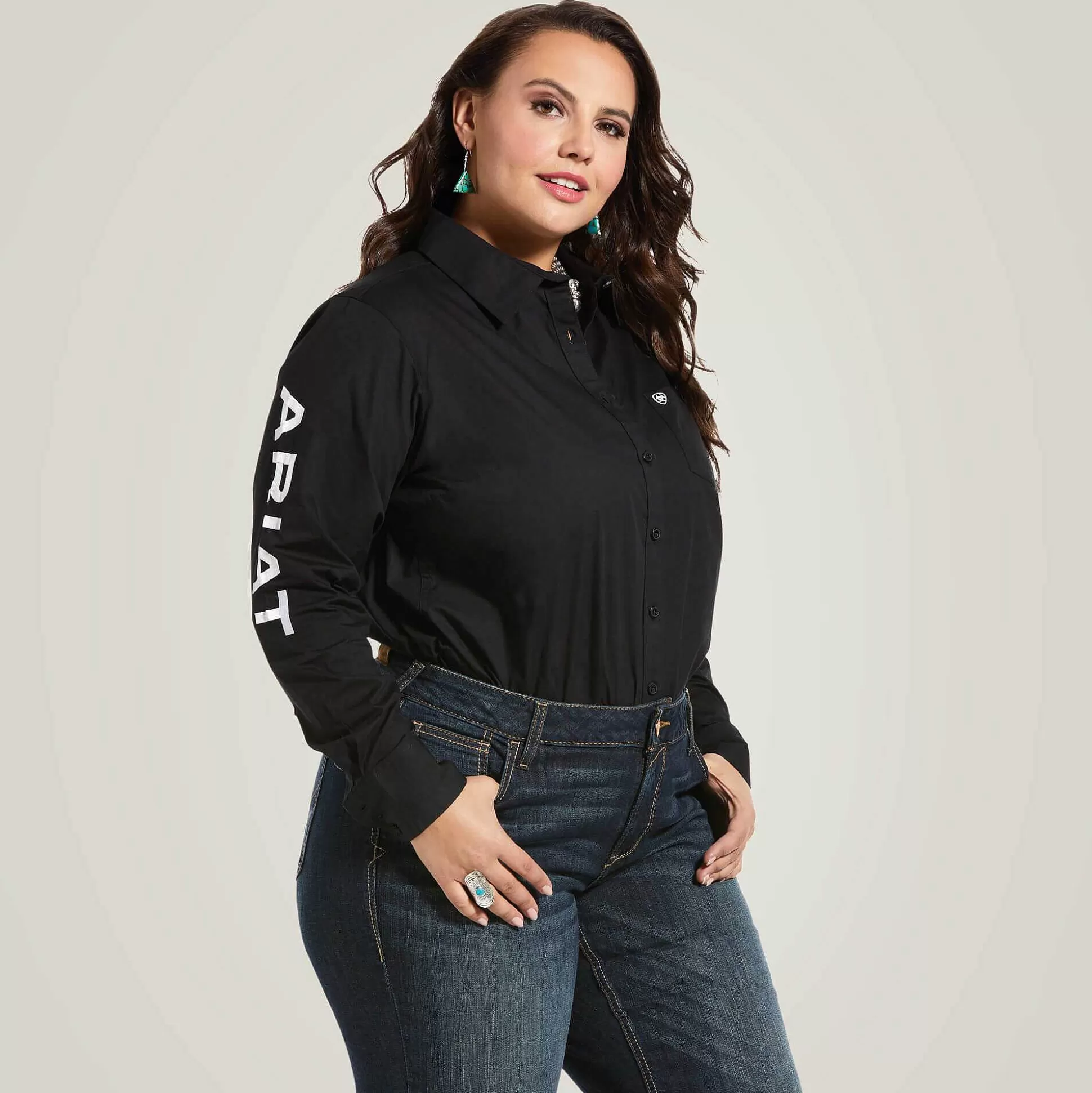 ariat T-Shirts & Tops*Wrinkle Resist Team Kirby Stretch Shirt
