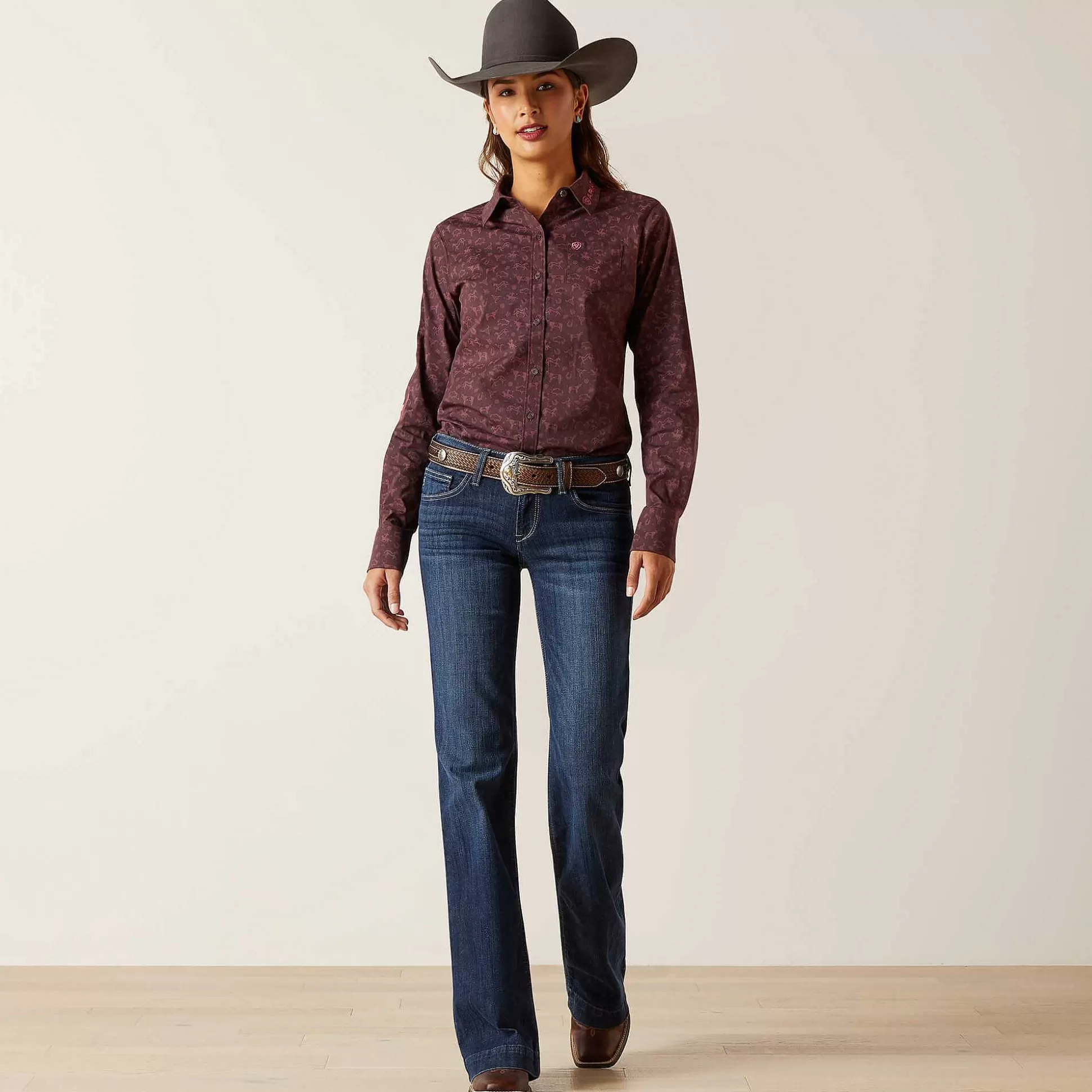 ariat T-Shirts & Tops*Wrinkle Resist Team Kirby Stretch Shirt