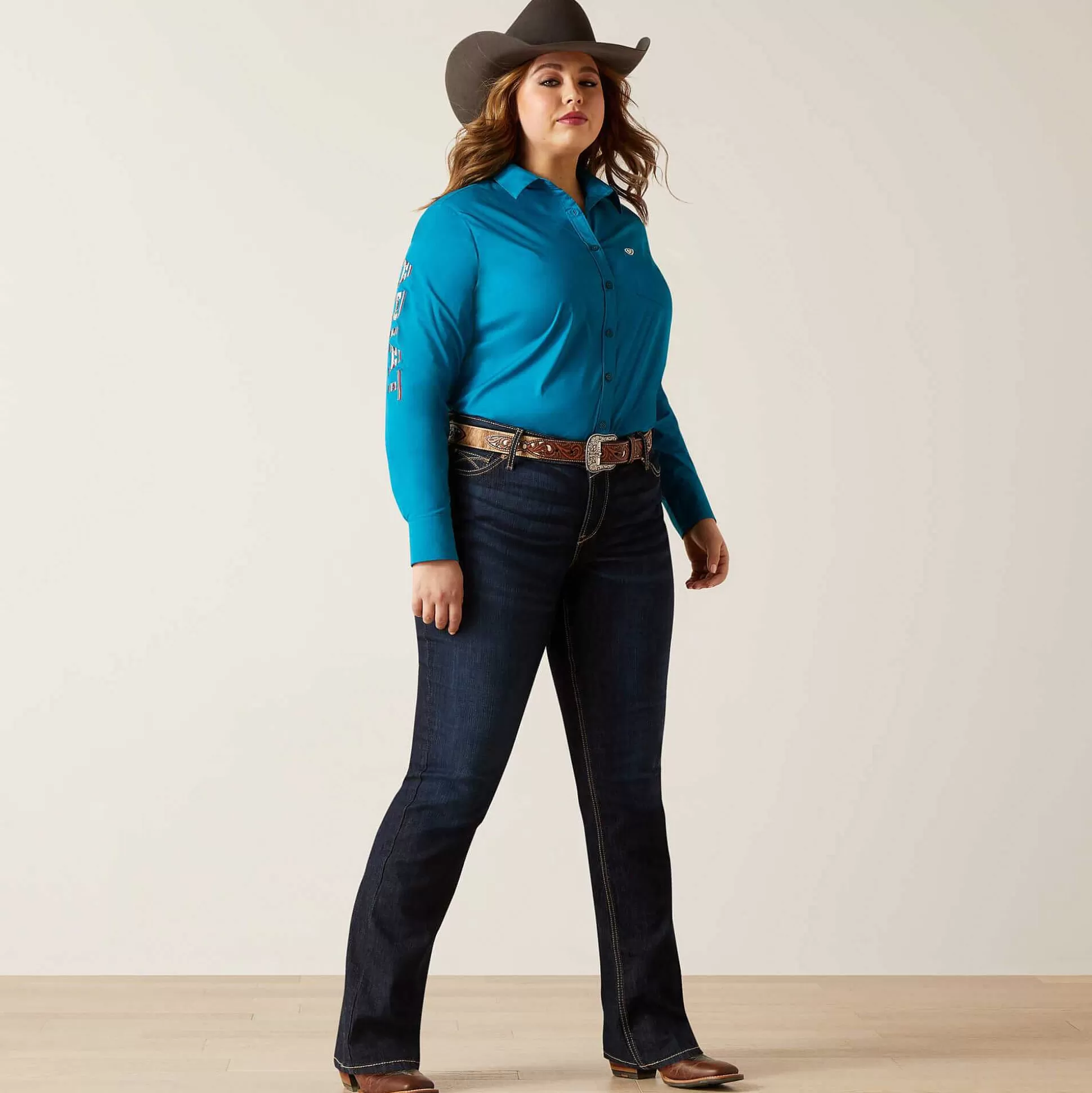 ariat T-Shirts & Tops*Wrinkle Resist Team Kirby Stretch Shirt