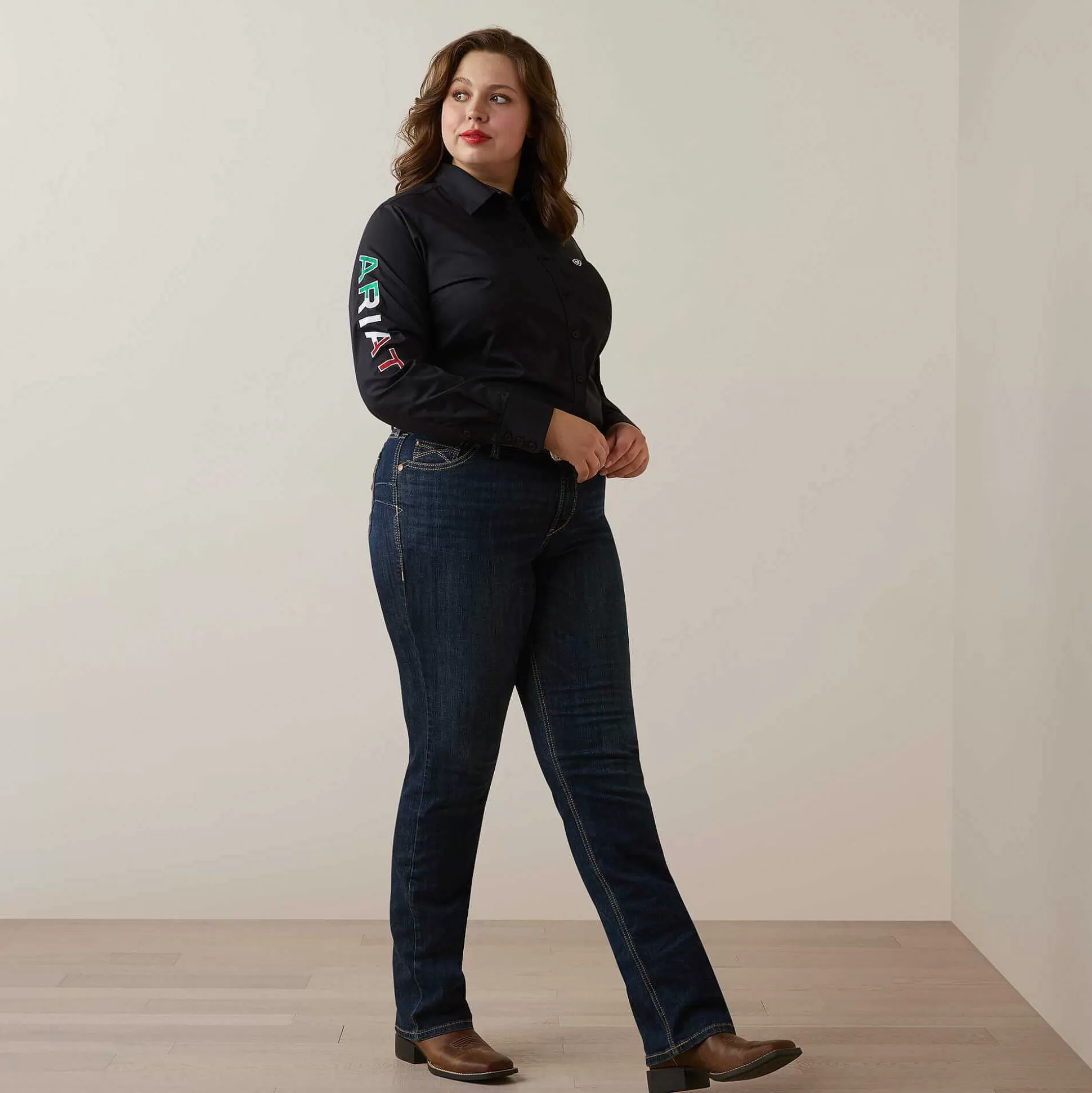 ariat T-Shirts & Tops*Wrinkle Resist Team Kirby Stretch Shirt