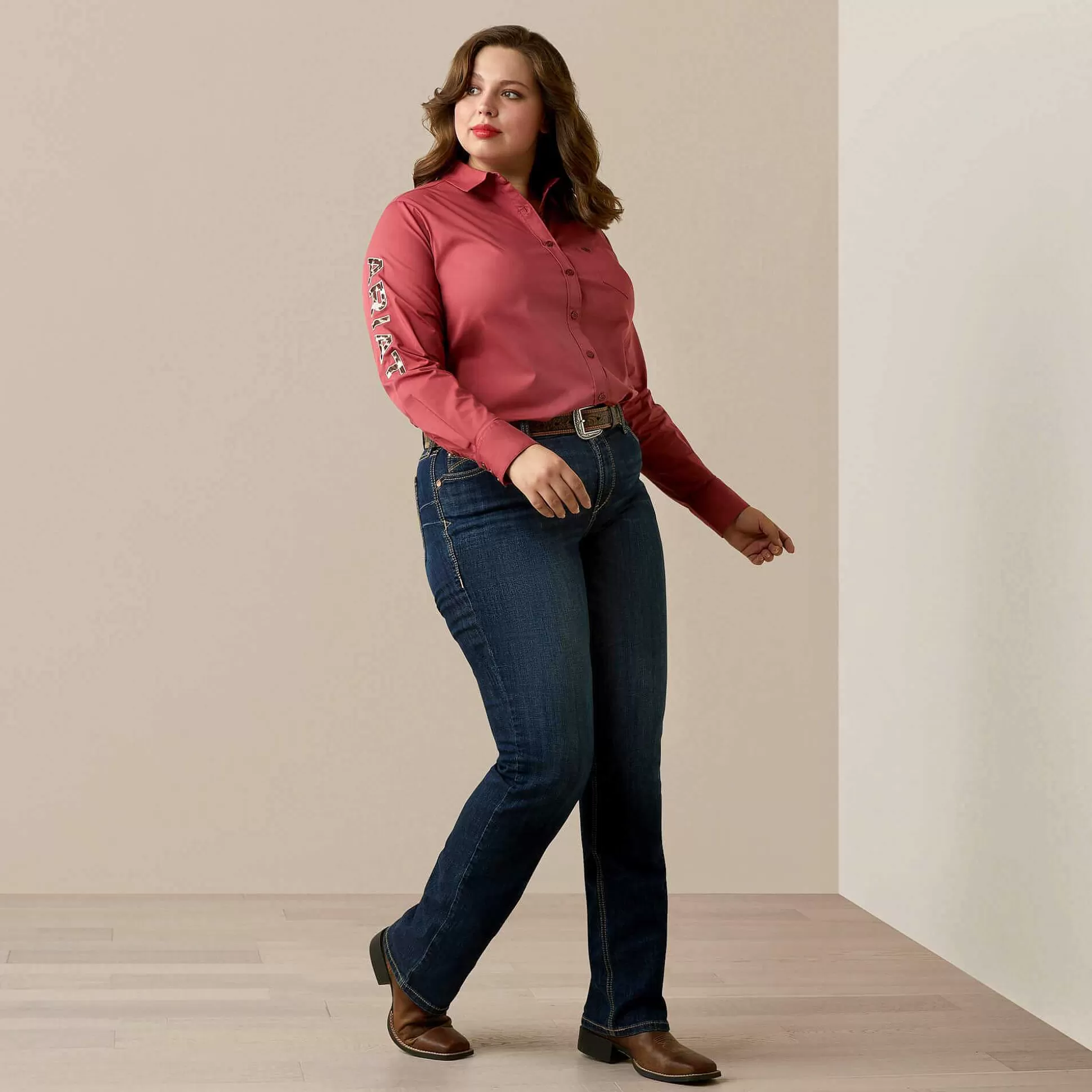 ariat T-Shirts & Tops*Wrinkle Resist Team Kirby Stretch Shirt